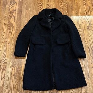 French Connection Black Teddy Coat